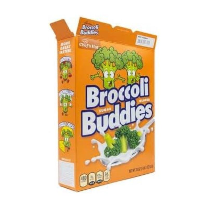 broccoli buddies cereal box
