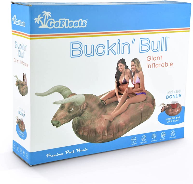 the giant inflatable pool bull