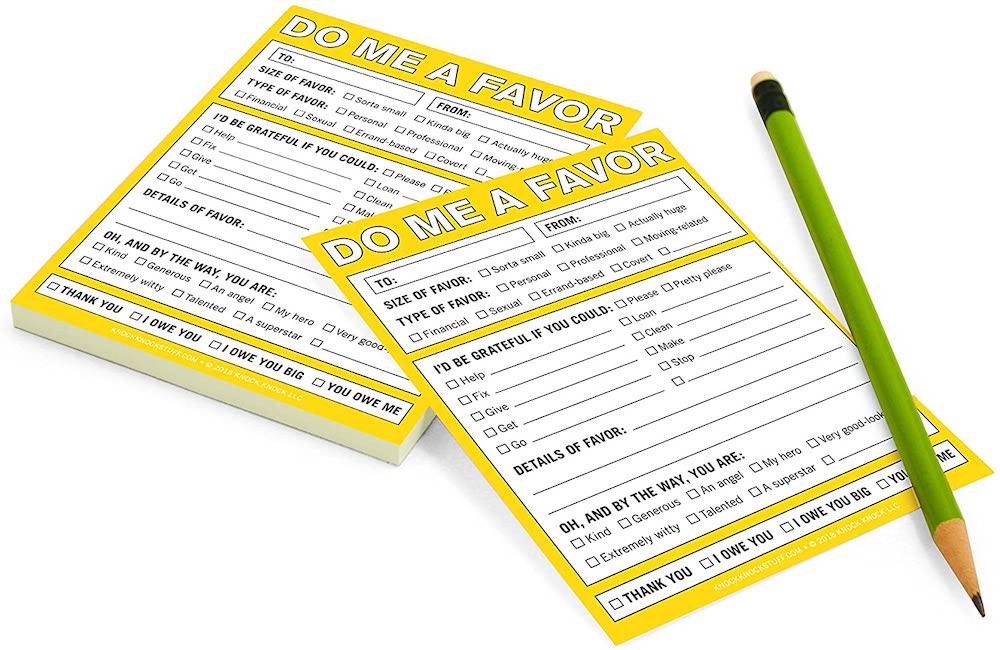 The Do Me A Favor Notepad 3