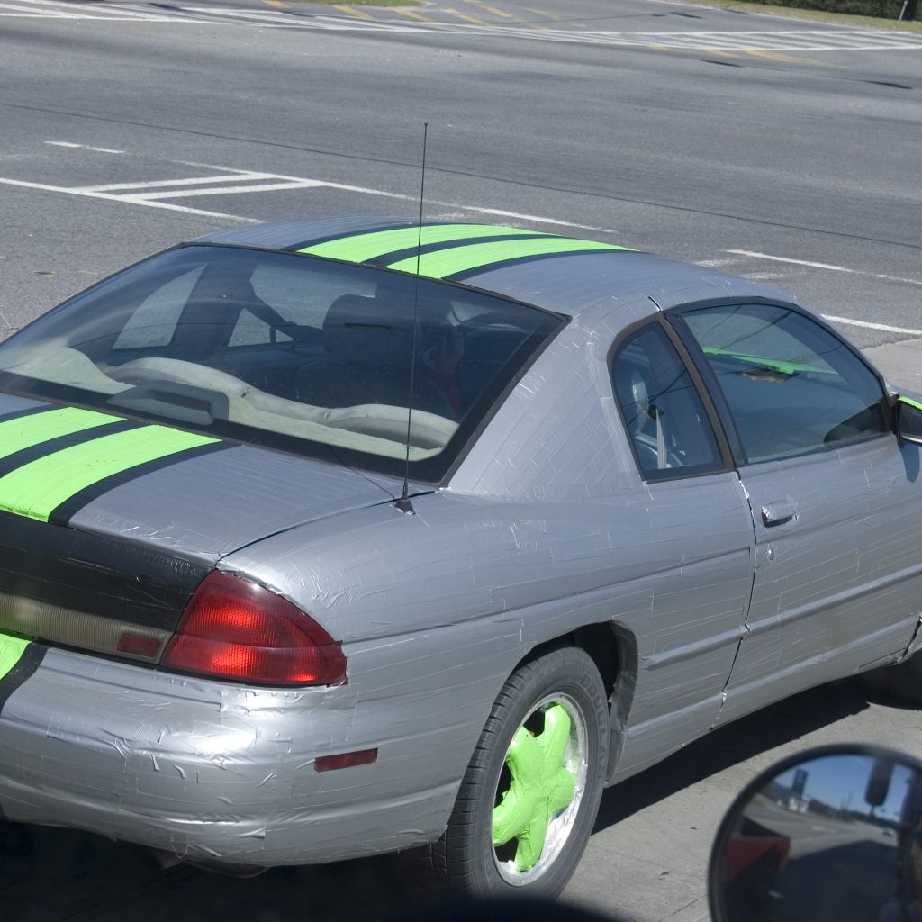 duct tape car prank