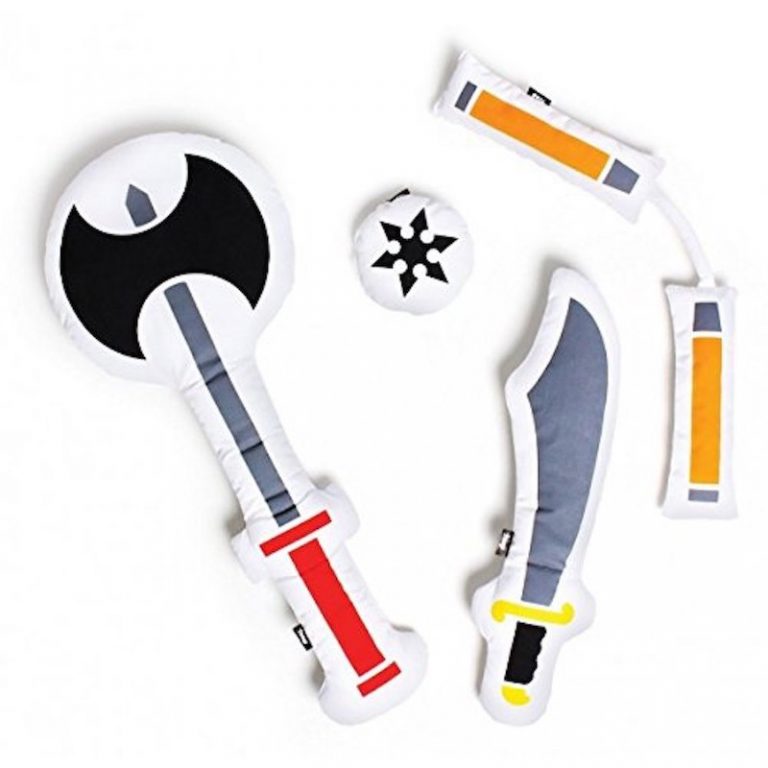 Pillow Weapons for Pillow Fights (4 Pillows) Ax, Sword +More