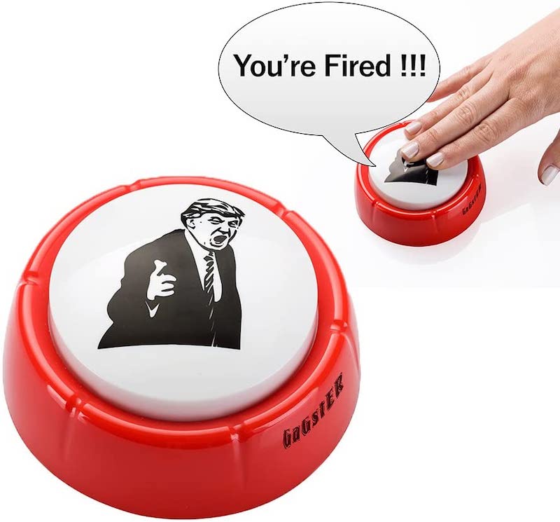 donald trump you're fired button