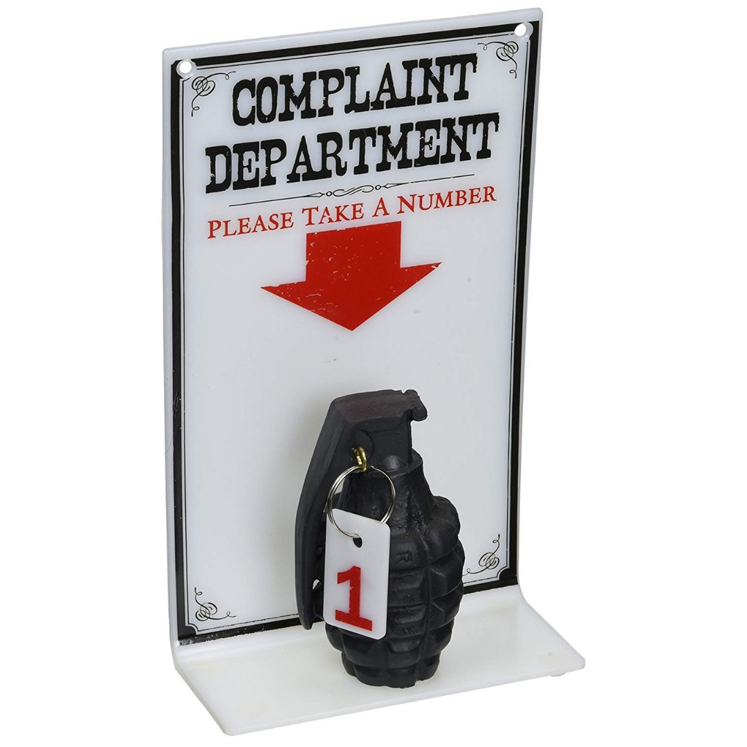 the complaint grenade ensures no more complaints!