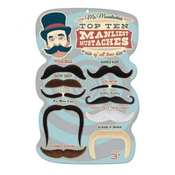 manly stick-on mustaches